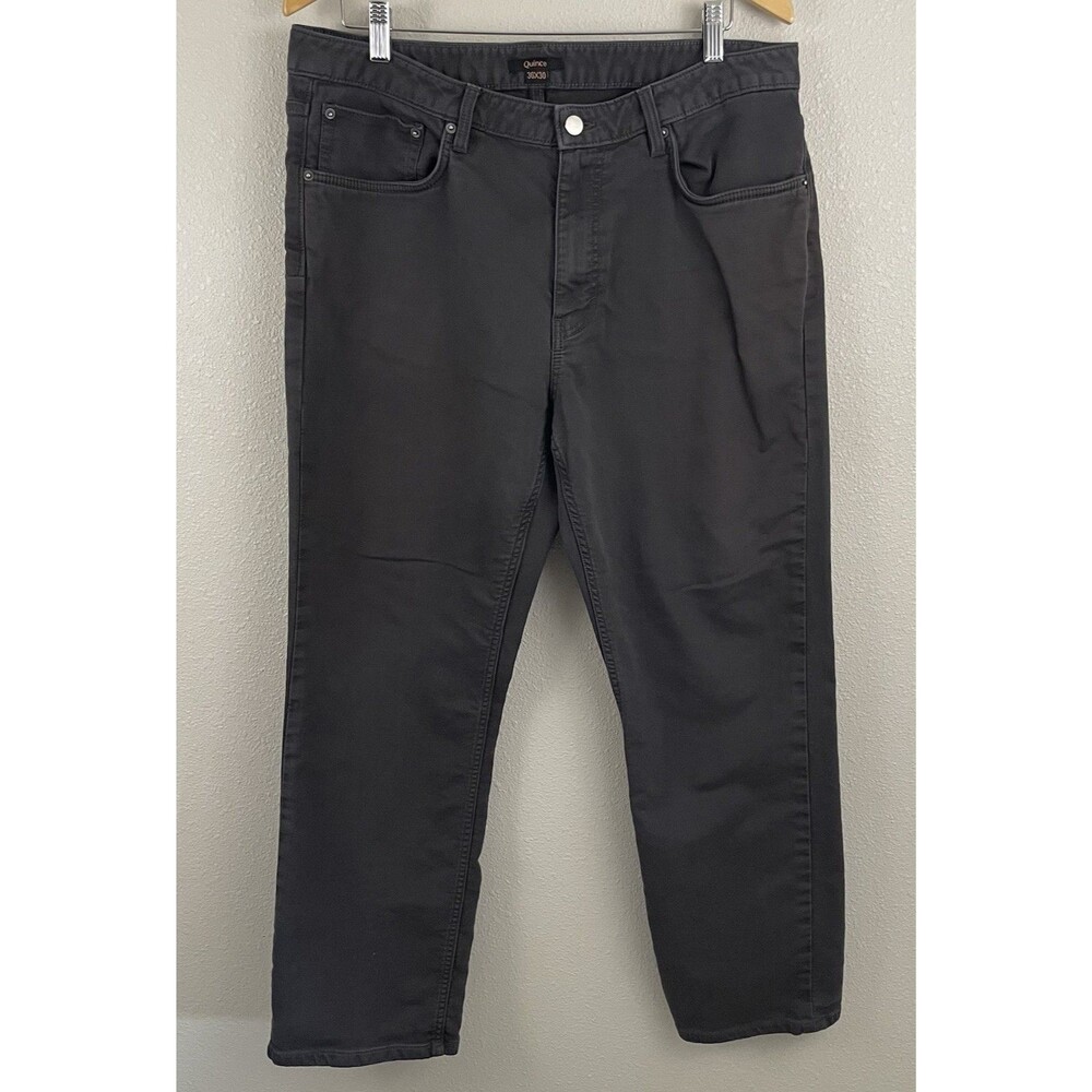 Quince Mens 36x30 Gray 5 Pocket Pant Tapered Leg